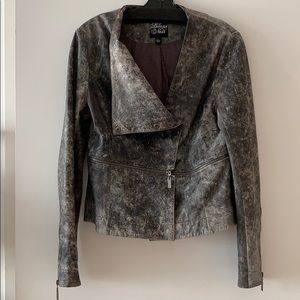 Statement 100% leather jacket, biker style